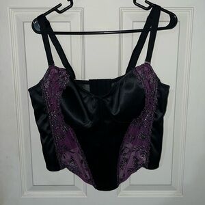 SAVAGE X FENTY black and purple corset 3X